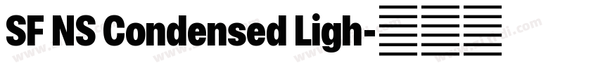 SF NS Condensed Ligh字体转换
